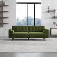 thumbnail image 2 of Kearney Mid-Century Tufted Tight Back Velvet Upholstered Sofa in Olive Green, 2 of 6