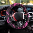 thumbnail image 4 of Uorisanigo Branch Furry Steering Wheel Cover for Women Camo Car Steering Wheel Cover with Elastic Edge Easy to Install Car Steering Wheel Protector for Winter Car Accessories Gift for Wife, 4 of 8