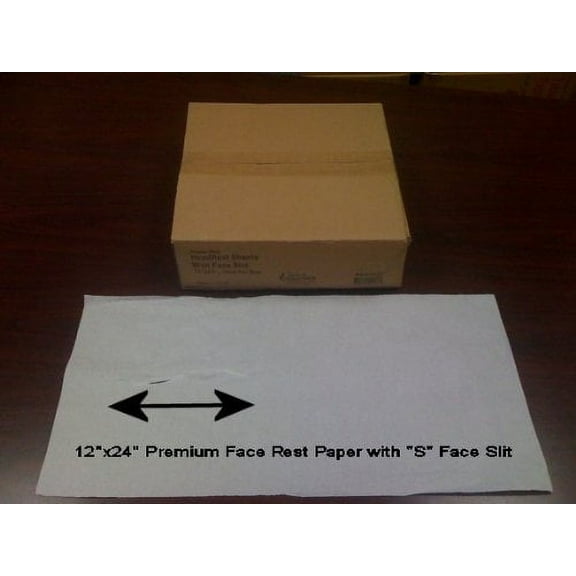 12"x24" Premium Face Paper with face Slit, 1000pcs per Box. Item# 55582