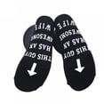 thumbnail image 4 of TELOLY This Guy Has An Awesome Wife Socks Husband Socks Funny Saying Non-Slip Letters Print Socks Men Valentines Day Gift, 4 of 9