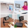 thumbnail image 6 of 2 in 1 Kitchen Cabinet Tablet Holder, Wall Mount Desktop Stand for 12.9 Aluminum Alloy Metal Adjustable Multiangle Foldable Universal Phone Tablet Bracket Cooking Table Counter Top (Silver), 6 of 9