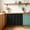Black, variant on Gray Blue Color Under Sink Curtain for Closet, Privacy Short Cabinet Curtains, Abstract Woven Texture Vintage Minimalist Self Adhesive RV/Open Cabinet Skirt Adds Bathroom Storage 11"x13"