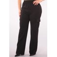 thumbnail image 5 of Plus Size High Rise Straight Leg Cargo Pants - Black, 5 of 9