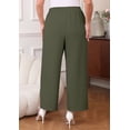 thumbnail image 4 of Daystry Womens Plus Size Wide Leg Lounge Pants High Waisted Drawstring Casual Lightweight Loose palazzo pants with Pockets, 4 of 15