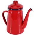 thumbnail image 4 of 2X 1.1L Esmalte Cafetera Mano Tetera Hervidor de Agua Cocina de Inducción Estufa de Gas Rojo Universal, 4 of 5