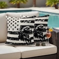 thumbnail image 4 of Eagle American Flag Outdoor Waterproof Pillow Covers, USA Flag Vintage Art Decorative Square Throw Pillowcase Sofa Cushion Sham for Patio/Couch/Chair, 16"x16" 2 Pack, 4 of 8