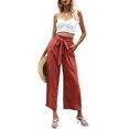 thumbnail image 4 of Seyurigaoka Women Wide Leg Pants, Elegant High Waist Loose Casual Party Street Cropped Trousers, 4 of 9