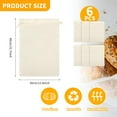 thumbnail image 2 of ACDANC 6 Pcs Large Linen Bread Bags, 15 x 12 Inch Linen Bread Bags for Homemade Bread, Reusable Drawstring Bread Bags, Natural Sourdough Bread Bags Handmade Food Storage for Bakery, 2 of 7