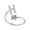 H, variant on Silver Adjustable Initial Ring for Women Alloy Letters A-Z 26 Alphabet Rings Valentine's Day Gift