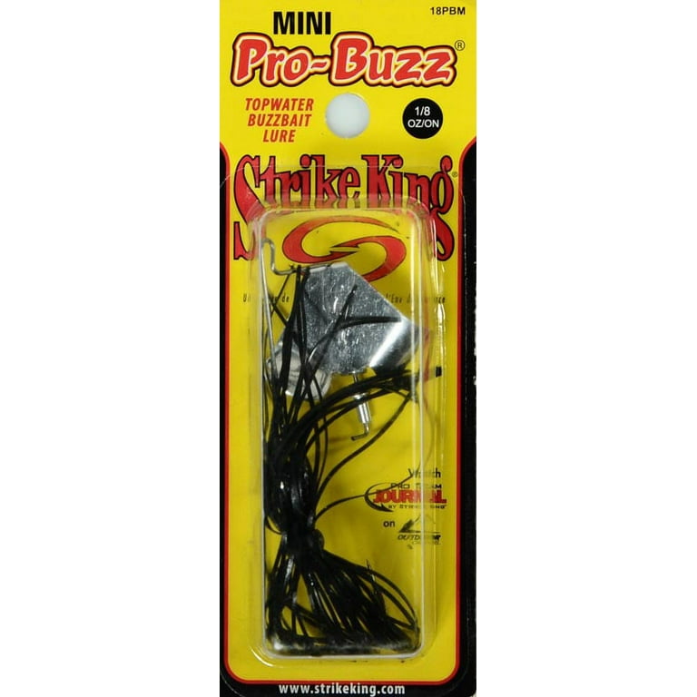 Strike King Mini Pro Buzz 1/8oz Buzzbait Lure Black