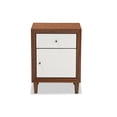 thumbnail image 2 of Allora 1 Drawer Nightstand in White and Walnut, 2 of 5