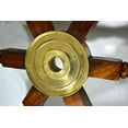 thumbnail image 2 of Nagina International 18" Nautical Ship Wheel With Brass Ring - Pirate Home Decorative Wall Hanging, 2 of 3