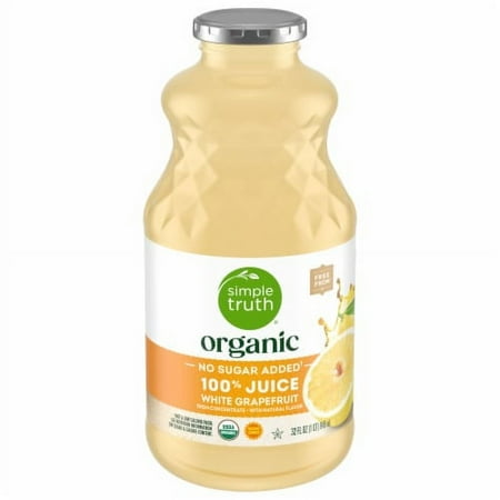 Simple Truth Organic No Sugar Added 100% White Grapefuit Juice