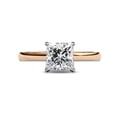 thumbnail image 2 of IGI Certified Lab Grown Diamond Ring | Center 5.5MM Princess Cut Solitaire Engagement Wedding Promise Rings For Women In 18k Solid Rose Gold | F-G, VS-SI Quality (1.00 Ctw) Ring Size-9, 2 of 7