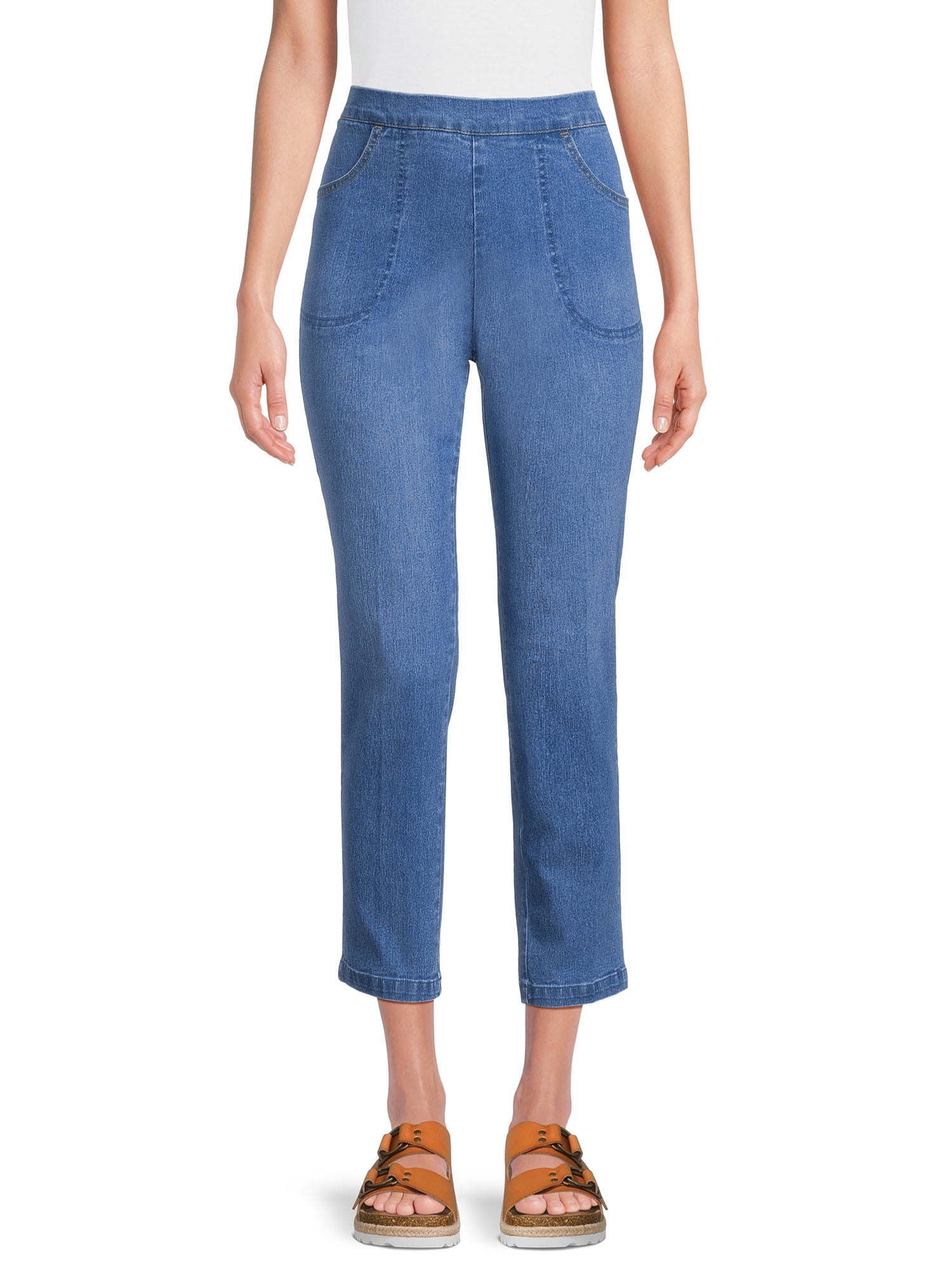 Simclan Pull On Trouser With Pocket And Turn Up Green Tea 1764-44