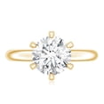 thumbnail image 5 of Rosec Jewels Moissanite Solitaire Engagement Ring 2 Carat - 8 mm - D-VS1 Quality Authentically Certified - with Jewelry Box, 18K Yellow Gold, US 10.50, 5 of 9