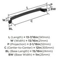 thumbnail image 6 of Amerock Bellamy 12 inch (305mm) Center-to-Center Matte Black Appliance Pull, 6 of 7