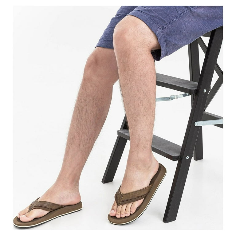 Harvest Land Men's Comfortable Walking Flip Flops, Arch Harvest Land Men's Comfortable Walking Flip Flops, Arch