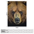 thumbnail image 4 of COMIO Bear Blanket Animal Head Throw Blankets for Girls Boys Adult Women Men Kids Plush Cozy Flannel Ultra Soft Fuzzy Party Blanket Gifts for Bed Couch Sofa, 4 of 6