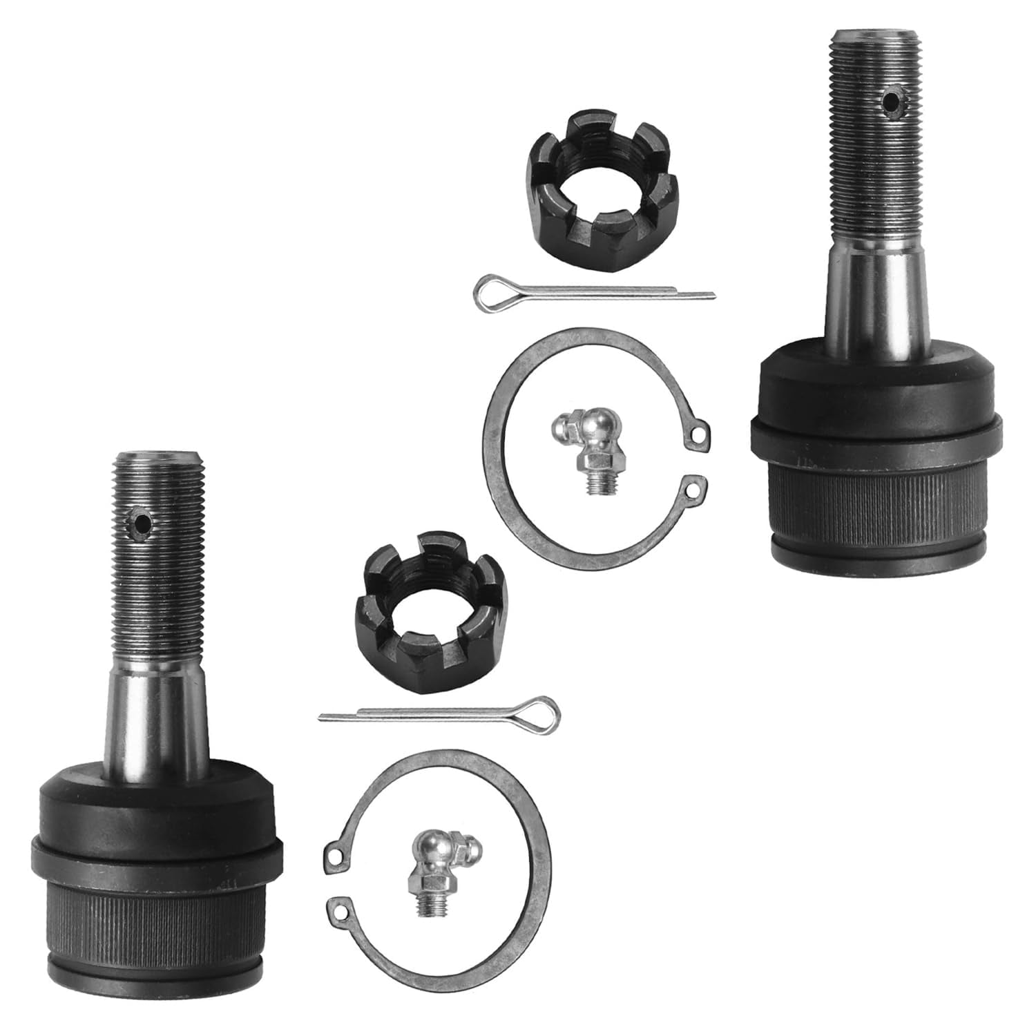 Detroit Axle - Front 12pc Suspension Kit for 4WD 00-04 Ford F-250 F-350 Super Duty, 2 Wheel Bearing Hubs 4 Ball Joints 4 Tie Rods 2 Sway Bars 2000 2001 2002 2003 2004 Replacement