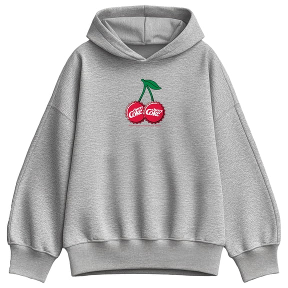 Coca-Cola - Cherry Coke Cap Cherries Women's Oversized Fleece Hoodie Sweatshirt