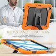 thumbnail image 3 of XYX For iPad Air 11 inch (2025 M3/2024 M2) Case, 3in1 Heavy Duty Shockproof Tablet Case with Stand, Shoulder Strap, Orange, 3 of 7