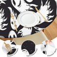 thumbnail image 4 of Black Halloween White Ghosts Round Fitted Tablecloth with Elastic Edge,Dining Table Cover Waterproof,Outdoor Round Tablecloth for Camping,Dining,Indoor and Outdoor, 4 of 7
