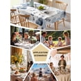 thumbnail image 6 of Blue Grey Spring Floral Tablecloth Square Table Cloth 54x54, Waterproof Outdoor Table Cloth Covers Decorative Table Protector, Summer Flowers Botanical Washable Table Cover for Kitchen Dinning Party, 6 of 8