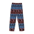 thumbnail image 3 of Fotbe Vintage Corn Pattern in Red Blue Men's Pajama Pants,Sleepwear Pants,Pj Bottoms Drawstring And Pockets-Small, 3 of 7