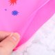 thumbnail image 4 of Gorro de natación de silicona con estampado de estrellas, impermeable, para piscina, para cabello largo, con protección para las orejas, para mujer (rosa), 4 of 5