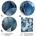 thumbnail image 3 of Designart "Teal Grey Leafs Harmony Subdued Hues" Floral Metal Wall Decor, 3 of 5