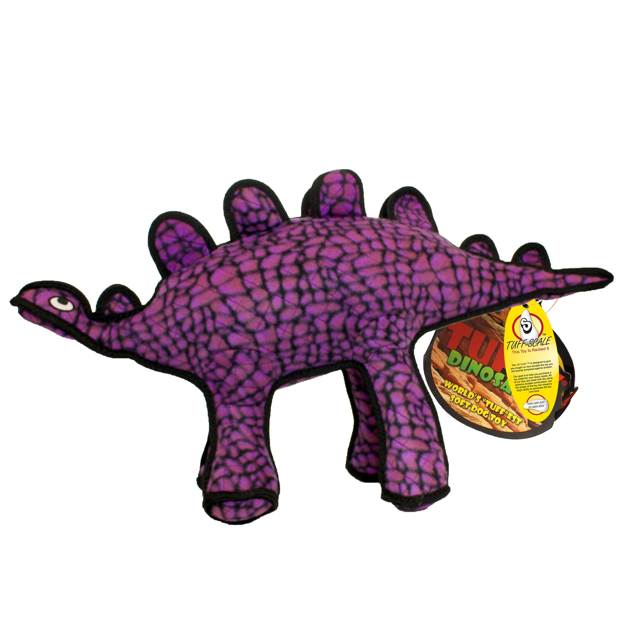 Tuffy Dinosaur Stegosaurus Durable Plush Squeaker Dog Toy