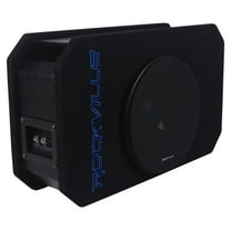 Rockville RMW8P 8" 800w Shallow Car Subwoofer Tunnel Slot Ported Sub Enclosure