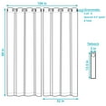 thumbnail image 5 of Sunnydaze Modern 2-Piece Gray Solid Blackout Indoor or Outdoor Curtain Set, 5 of 14