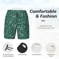 thumbnail image 5 of Haiem Green Christmas Mens Swim Trunks with Compression Liner 2 in 1 Swimming Shorts Stretch Swimwear Quick Dry,Board Shorts-Small, 5 of 9