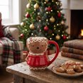 thumbnail image 3 of 2026 Christmas Indoor Home Decor Gingerbread Man Ceramic Mug Red Dress Cute Christmas Coffee Mug Holiday Hot Cocoa Water Cup Gift, 3 of 6