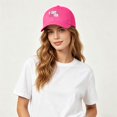 thumbnail image 2 of XIAOCHA Women's Printed Cancer Fight Baseball Cap Adjustable Support Trucker Hat Event Dad Hat,Hot Pink, 2 of 4