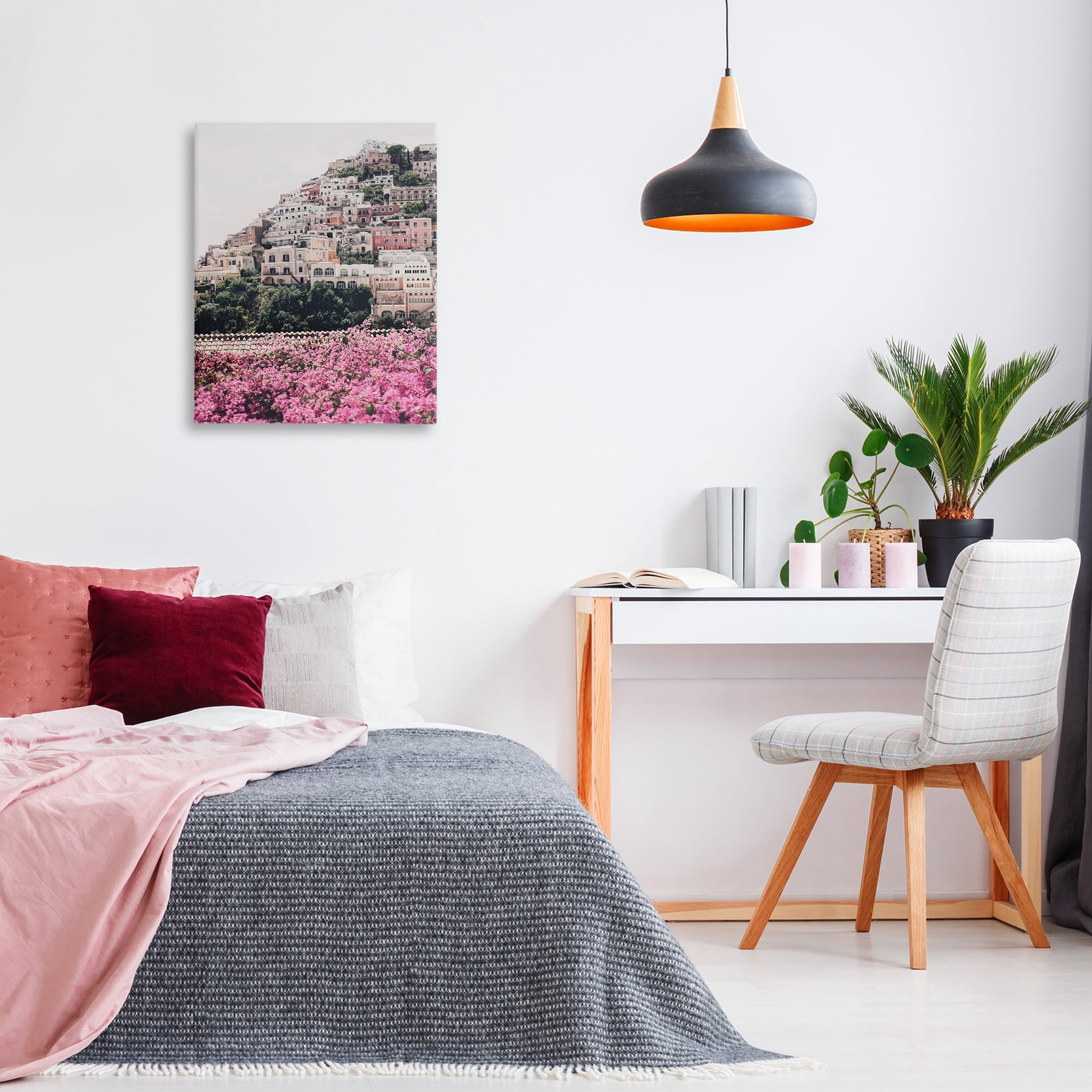 Stupell Industries Positano Town Architecture Cities & Countries Photography Wrapped Canvas Art Print Wall Art, 24 x 30