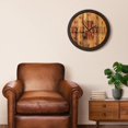 thumbnail image 5 of Iowa Hawkeyes: Block I - Weathered "Faux" Barrel Top Wall Clock, 5 of 5