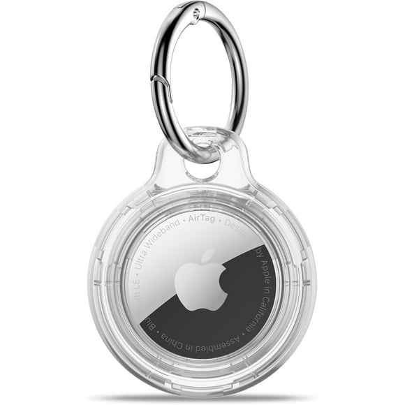 Airtag Holder Air Tag Case with Keychain, Anti-Scratch Airtags Key Chain for Apple Air Tags, Airtag Accessories for GPS Item Finder Tracker, Clearu2