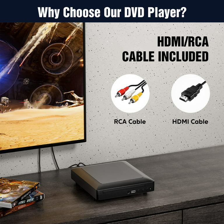 Mini Lecteur DVD, Lecteur DVD HDMI Compact HD 1080p avec