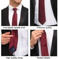 thumbnail image 2 of 6pcs Men's Necktie Silk Check Stripe Ties Pattern Business Formal Neckties, 2 of 7