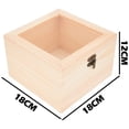 thumbnail image 1 of Caja de almacenamiento de madera con tapa, cajas con bisagras multifunción, caja de embalaje para regalos artesanales, caja para joyas, caja para dulces navideños, contenedor de almacenamiento, 1 of 8