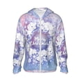 thumbnail image 2 of Uemuo Round Snow Merry Christmas Pattern Women's Full Zip UPF 50+ Sun Protection Hoodie Jacket Long Sleeve Sun Shirt Hiking Outdoor Performance with Pockets-Small, 2 of 9
