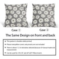 thumbnail image 5 of Grey Pillow Covers 16X16 Inch White Floral Daisy Geometry Decorative Couch Pillow Cases Spring Summer Flower Decorative Throw Pillows Set of 2 Rustic Home Decor for Room Couch Porch Patio, 5 of 6