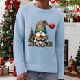 thumbnail image 5 of ZHOUCHANKIDS Classic Cute Sweaters Christmas Sweaters for Women with Fun Patterns and Animals Lightweight Sweaters Winter Outfits Sky Blue XL, 5 of 6