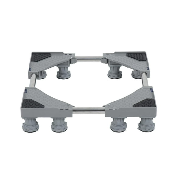 LUCKUP Washing Machine Stand Multi-Functional Refrigerator Base with 8 Strong Adjustable Feet Mini Fridge Stand Laundry Pedestals for Washer, Dryer and Fridge, Grey