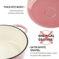 thumbnail image 7 of 6 Quart Enameled Cast Iron Dutch Oven with Lid - Big Dual Handles - Oven Safe  to 500°F - Classic Round Pot for Versatile Cooking Pink, 7 of 7