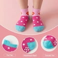 thumbnail image 4 of Toddler Grip Socks Non Slip Toddler Socks 12 Pairs Girls Ankle Socks with Grippers for 1-7 Years Girls Children(03 Flower Style,1-3T), 4 of 7