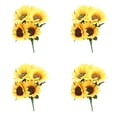 thumbnail image 1 of Girasoles artificiales Monstrate 4 Uds. flores falsas para exteriores Decoración, 1 of 6